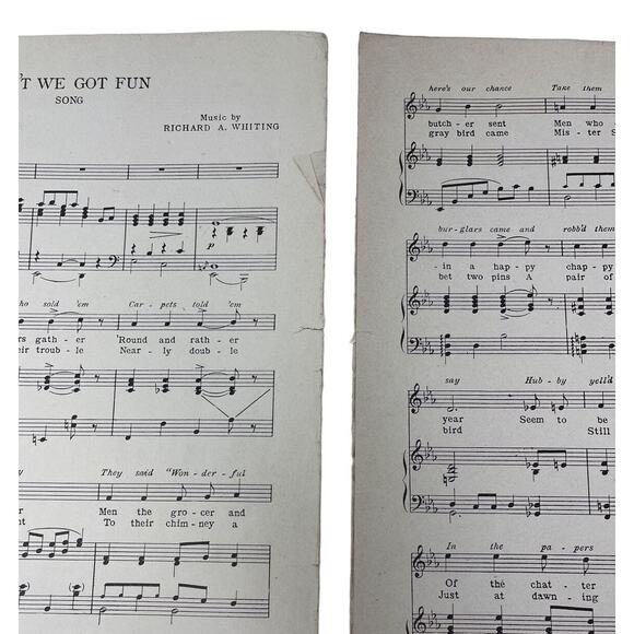 1921 Aint We Got Fun Sheet Music Gus Van Joe Schenck - Picture 3 of 7